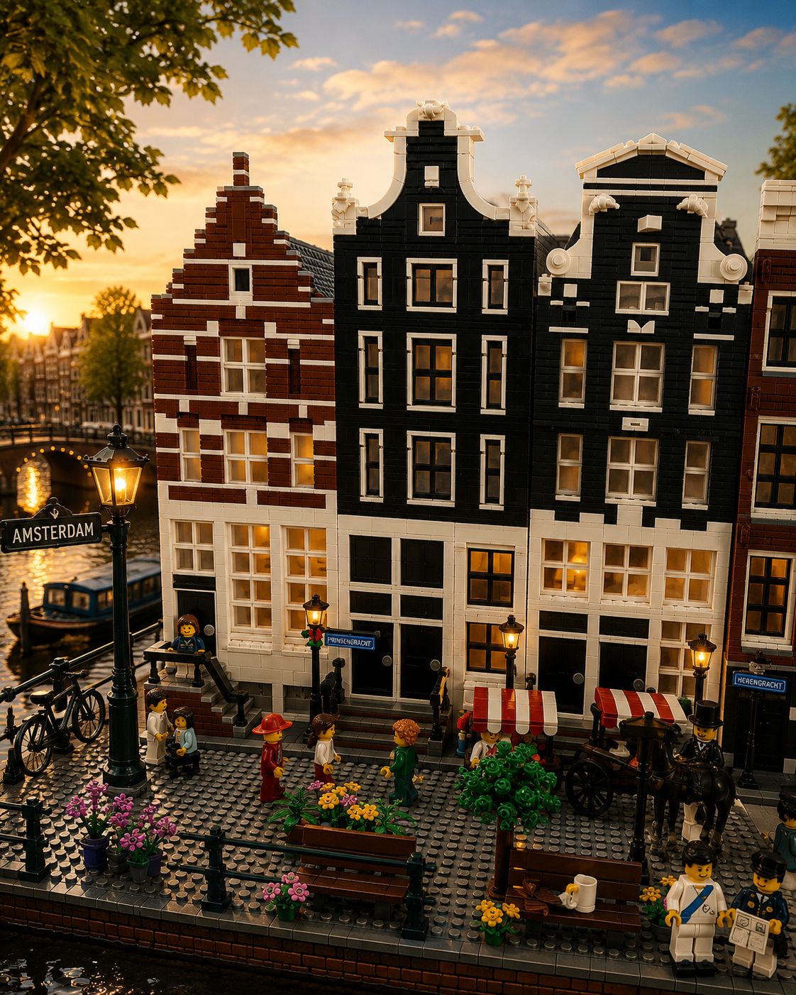 Foto: MOC Korte Prinsengracht met Historische grachtenpanden van Amsterdam